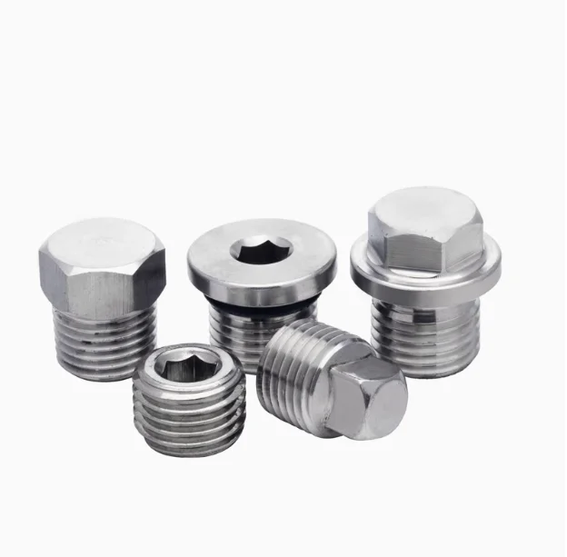 M8M10G1/8G1/4G1/2 Inch 304 Stainless Steel Hexagon Socket Plug Oil Plug Seal