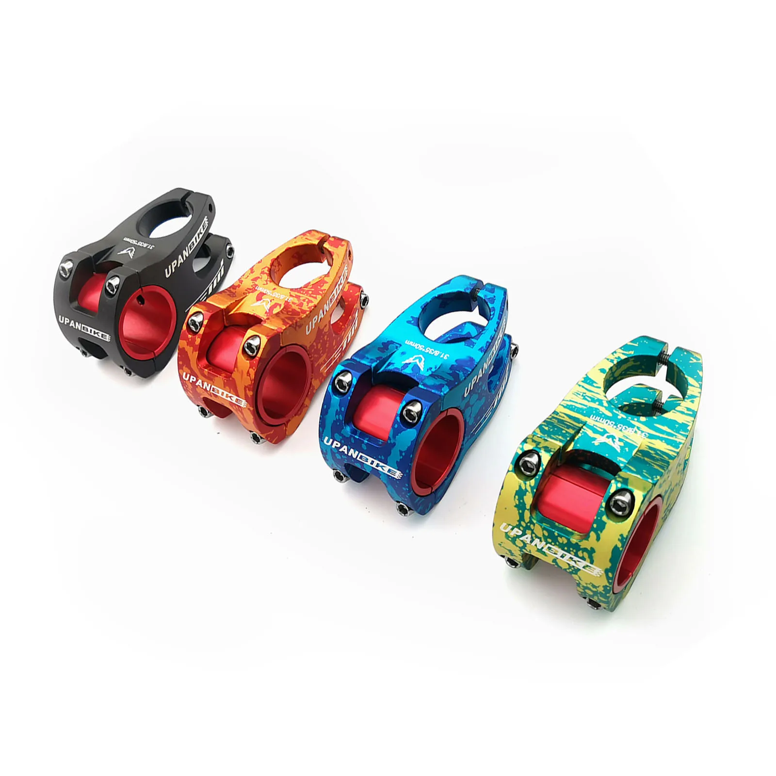 UPANBIKE Bike Parts 31.8mm 35mm Mountain Bicycle 50mm Length Camouflage Handlebar Short Stem