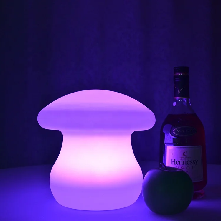 Mushroom shape battery operated night light portable indoor desk lamp cordless LED table lamp outdoor waterproof lamp