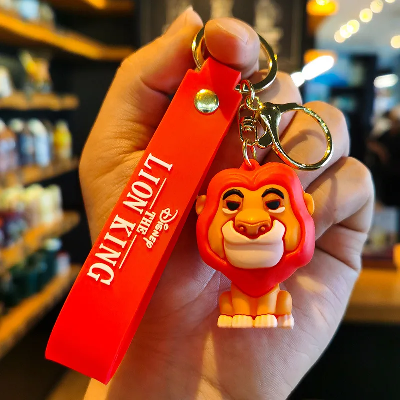 The Lion King Keychains Kawaii Simba Pumbaa Timon Keyring Car Key Ring Cosplay Phone Handbag Ornament Kids Jewelry Gifts