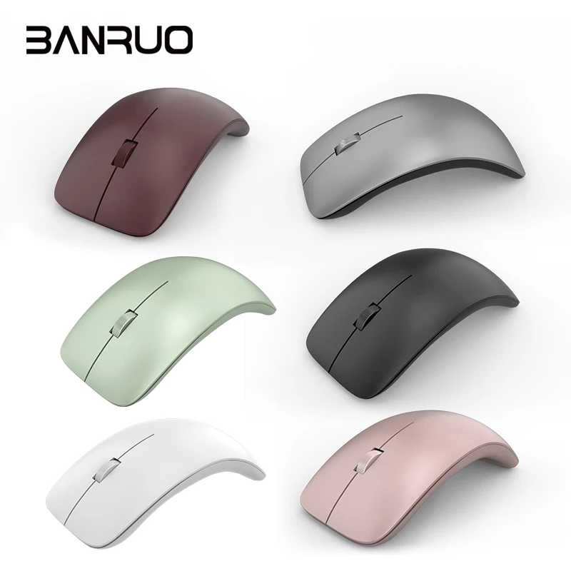Wholesale Newest Custom Logo Mouse Slim Silent Mouse With Aluminium Alloy Roller OEM ODM 2.4G Wireless Bluetooth Mouse