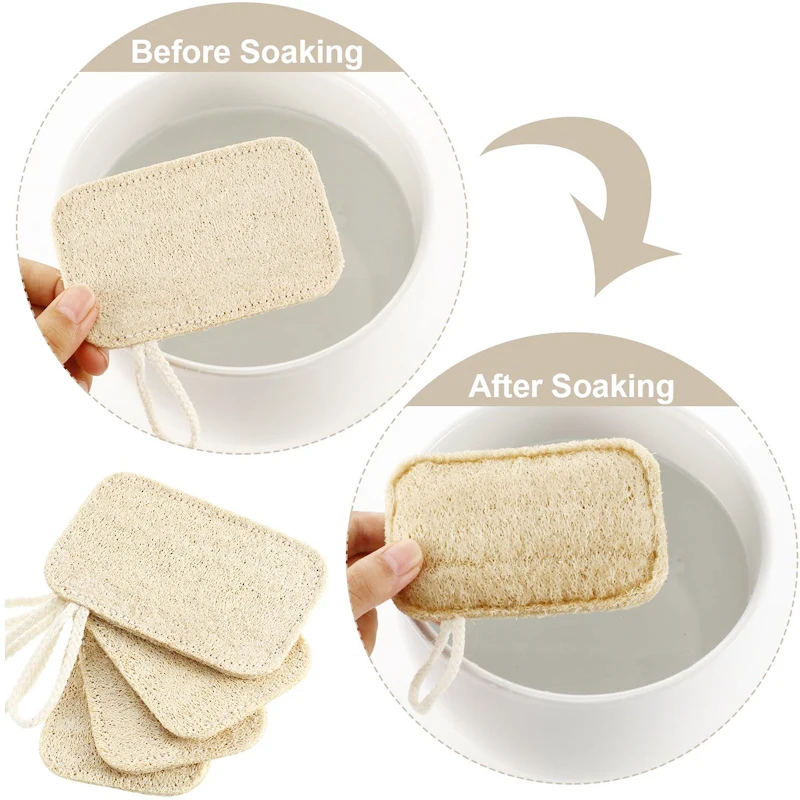 100% Biodegradable Loofah Kitchen Dish Sponge Pad Natural Dishwashing Loofah Kitchen Dish Clean Washing Wash Cleaning Sponge