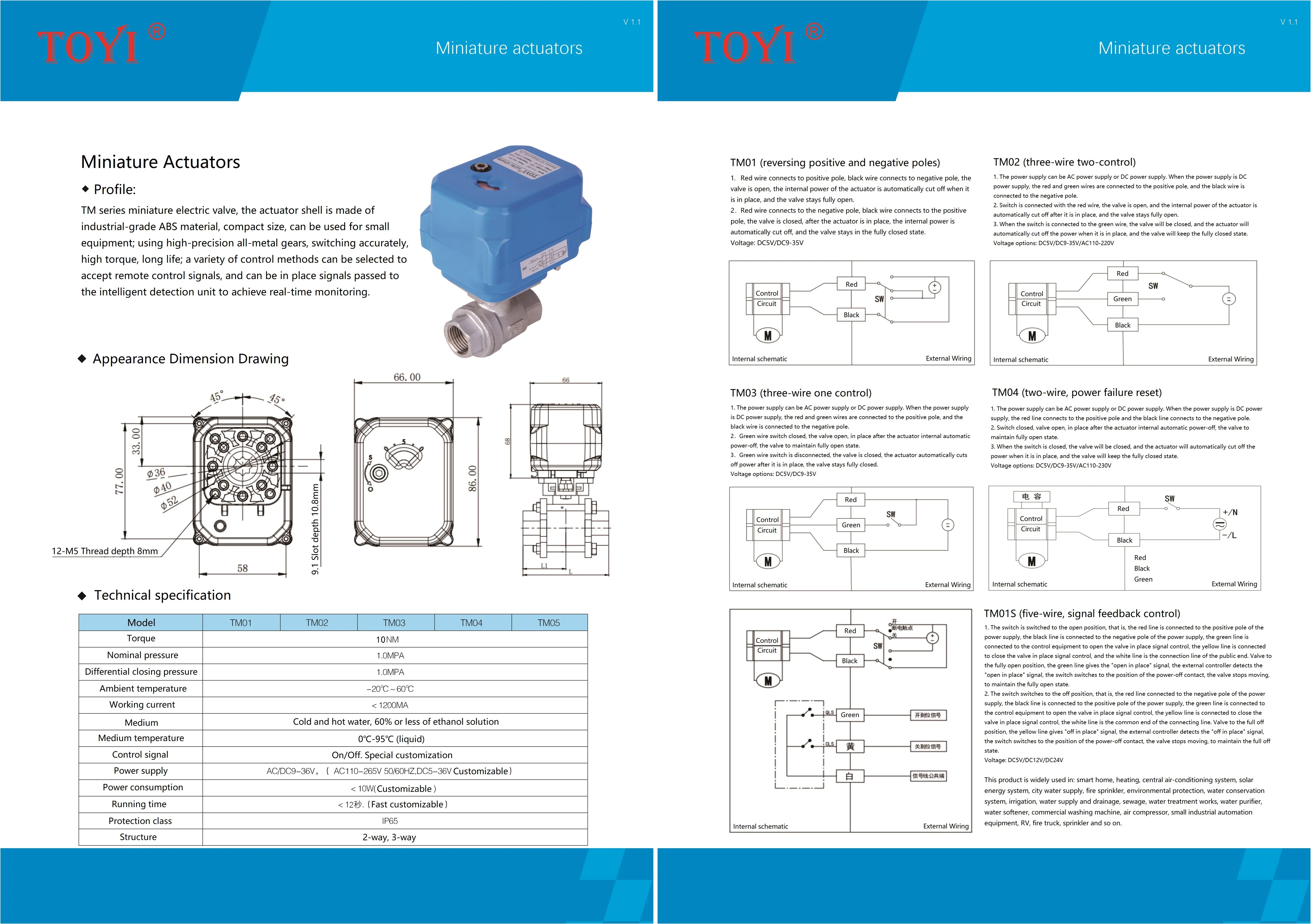 Customizable 10NM Mini Electric Actuator for Ball Valve 9V12V24VDC AC220V Electric Actuator with OEM Support