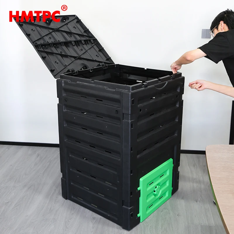500L Leaf Compost Bin Garden Patio Organic Fertiliser Fermenter Green Protection Customised Small Door Colours Available