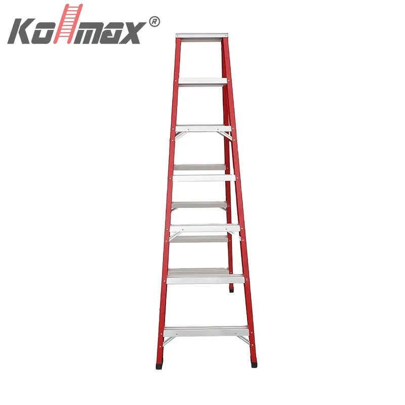 High Quality 150kg Max Load Insulated Fiberglass Step Ladders Industrial Ladders With En131