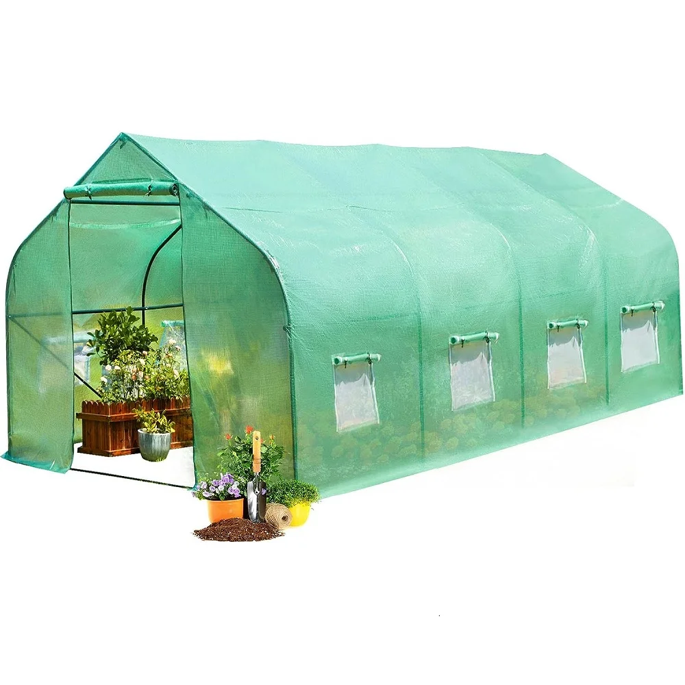 Large Outdoor Greenhouse 20x10x7 ft Walk in Garden Greenhouse Tunnel