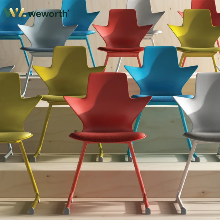 Офисная мебель для встреч Weworth, современный удобный стул для спальни, гостиной желтого, белого, красного, синего, черного цвета