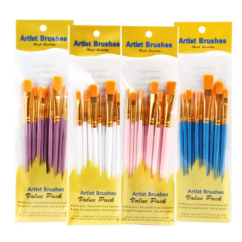 Professional paint brush manufacturers 6pcs paint brush set watercolor oil painting brush art supplies