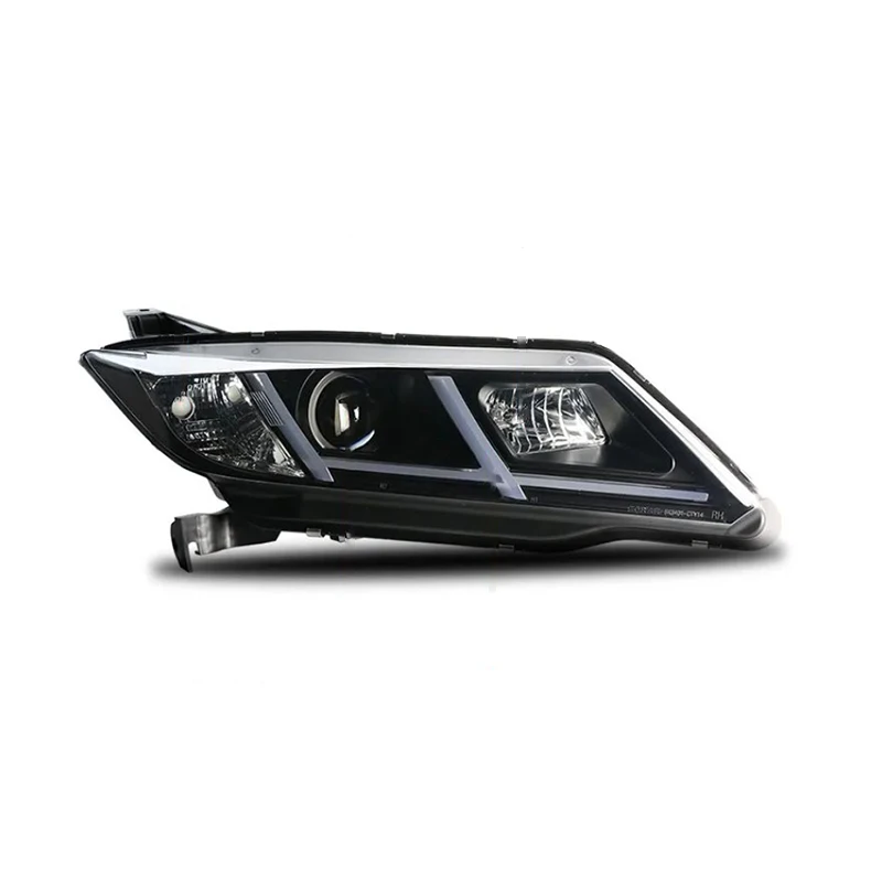 Car headlight fit for Honda CITY 2014+ dual light strip headlights LED angel eye headlights car exterior accessories