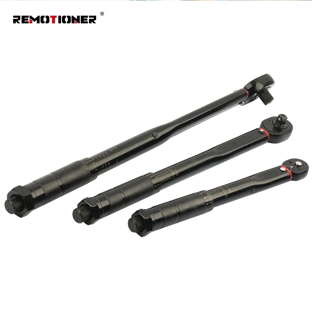 1/4 1/2 3/8 Inch 5-210Nm CRV Auto Repair Spanner Drive Click Ratchet Torque Wrench