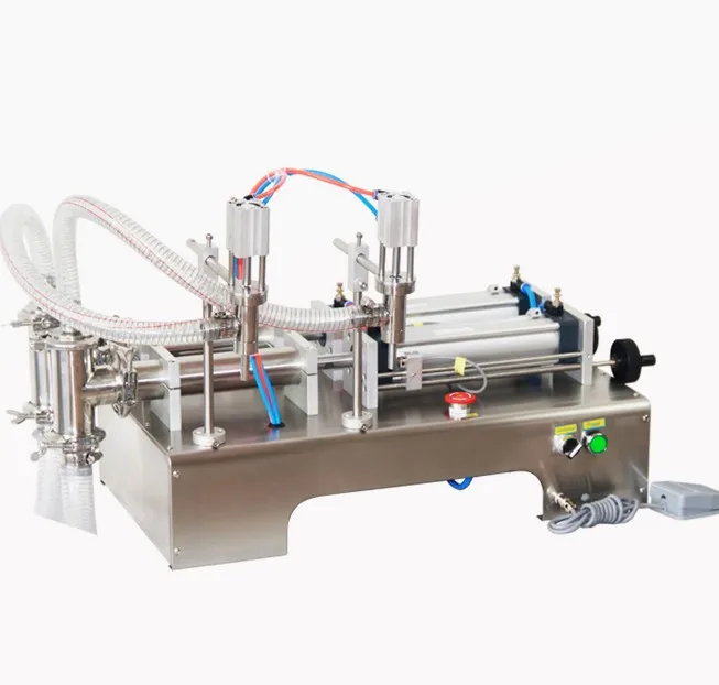 5-100ml pneumatic two-head liquid filling machine