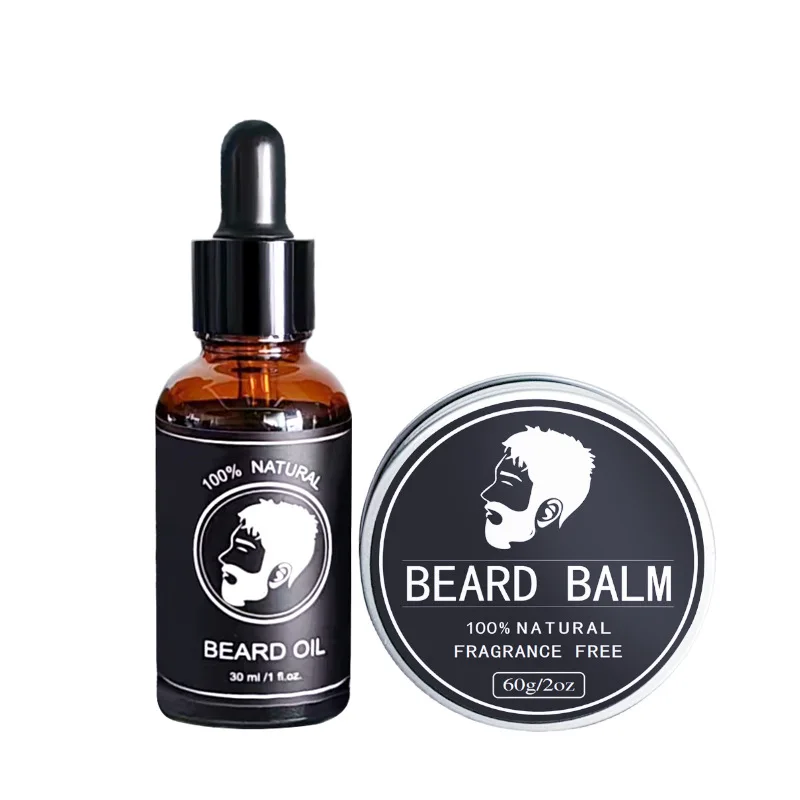 Wholesale Private Label Bread Oil Men Growth Pure 100% Natural Organic Beard Oil & Balm set for bread growth
