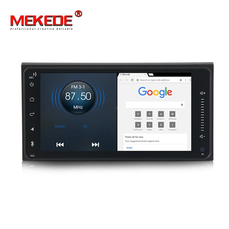  Mekede 7 дюймов Android 9 4Core 1G + 16G Мобильный DVR для Toyota Camry RAV4 Highlander hilux Универсальный Corolla GPS аудио