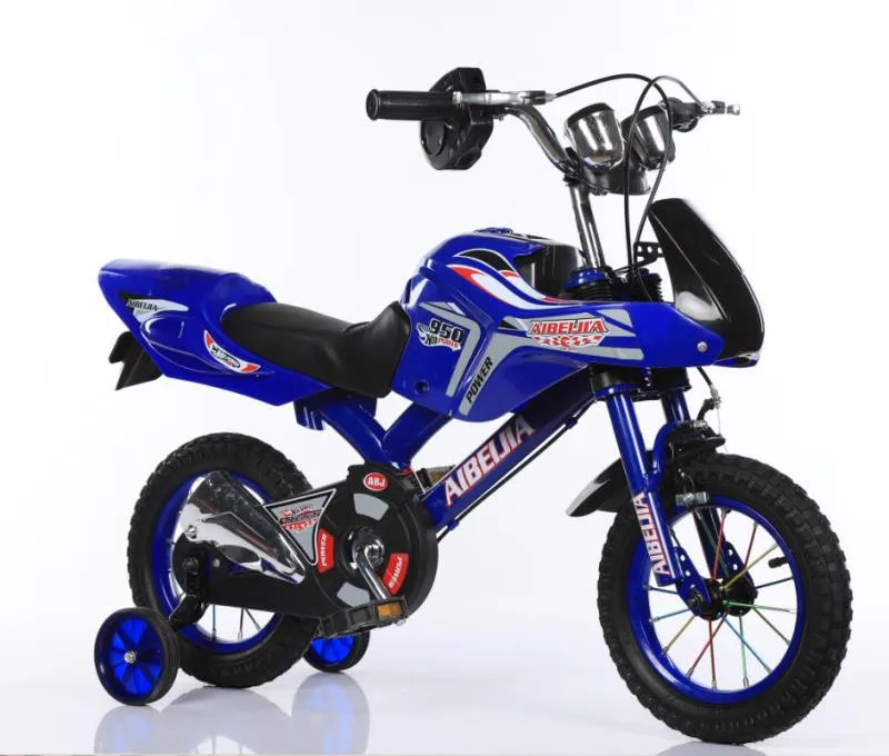 High Quality 12-Inch Blue and Red Kids Bicycle with Training Wheel Fashionable Cycling for Boys Steel Fork Pedal Type