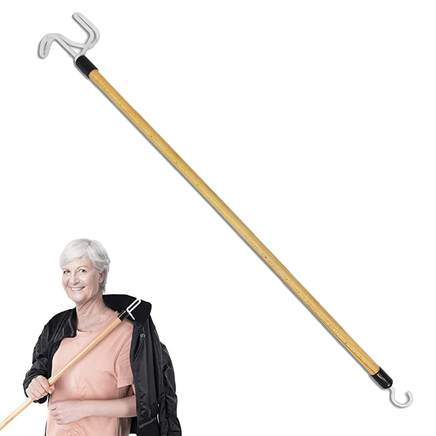 28 Inches Long Dressing Stick - Dressing Aid for Shoes, Socks, Shirts and Pants Assisted Daily Living Aid for Getting Dressed