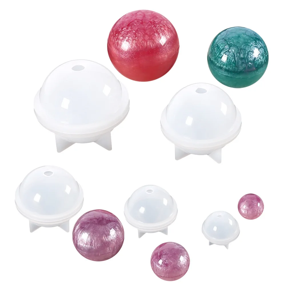 HY DIY Sphere Ball Silicone 3D Mold for Resin Craft Dried Flower Ball Jewelry Making Tool