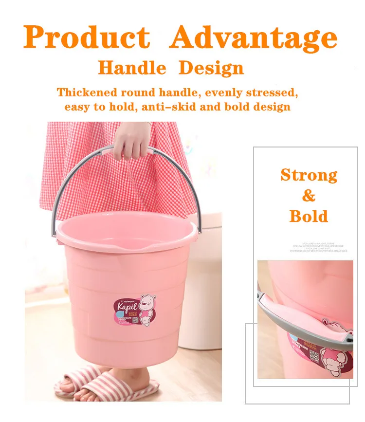 Houseware Glow Bucket 20.8 L cheap water storage plastic bucket with the mouth/spout