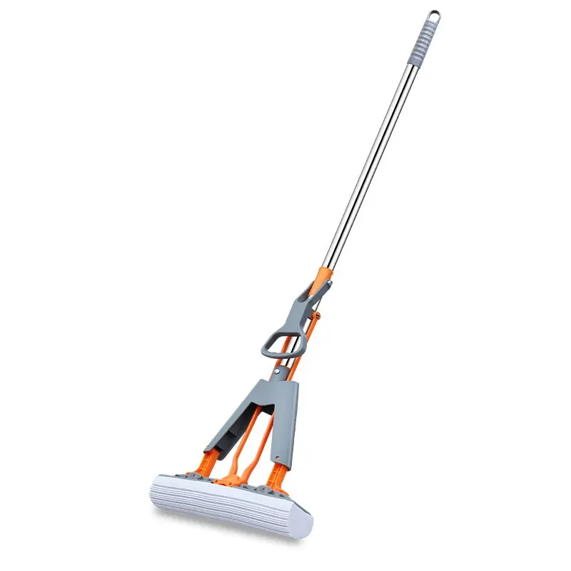 Cleanmopsponge withpolyvinyl alcohol head squeezefor quicksofteninganddryingfoldable telescopic rod suspension for household use