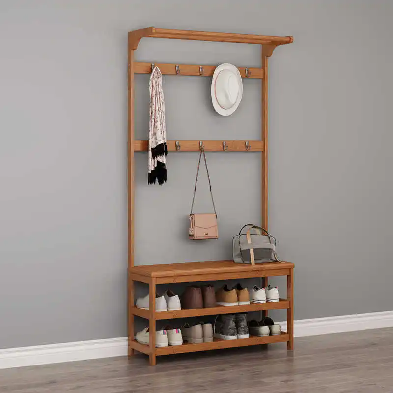 modern wooden bamboo furniture shoes racks storage organizer clothes stands shoe racks for home