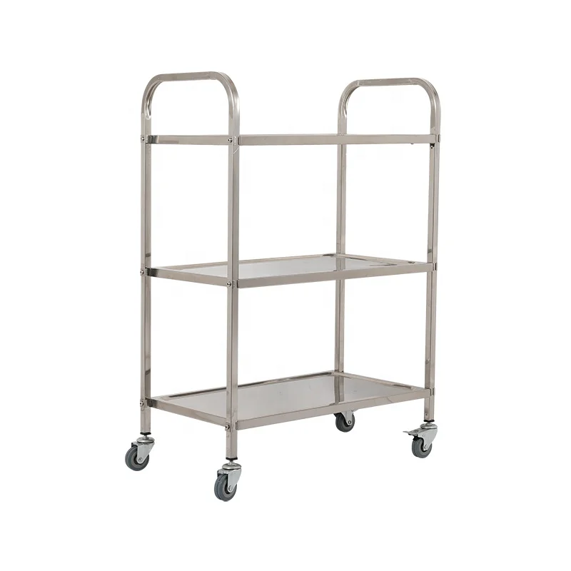 Hotel food service stainless steel meat trolley