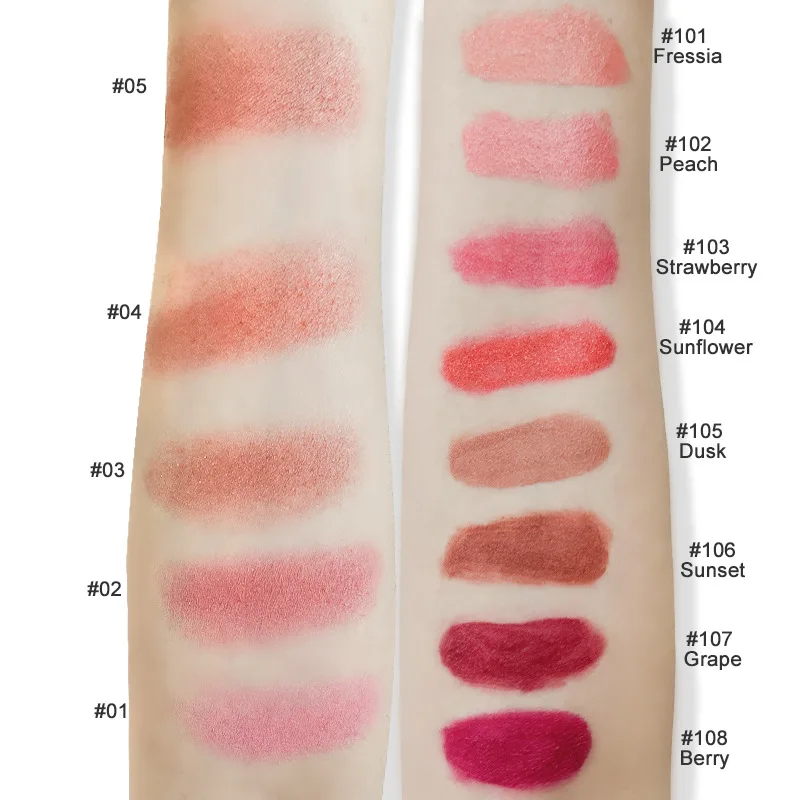 Wholesale PH Changing Cushion Natural Shimmer Tinted Make Up Products High Pigment Cream Palette Blush Stick with Private Label