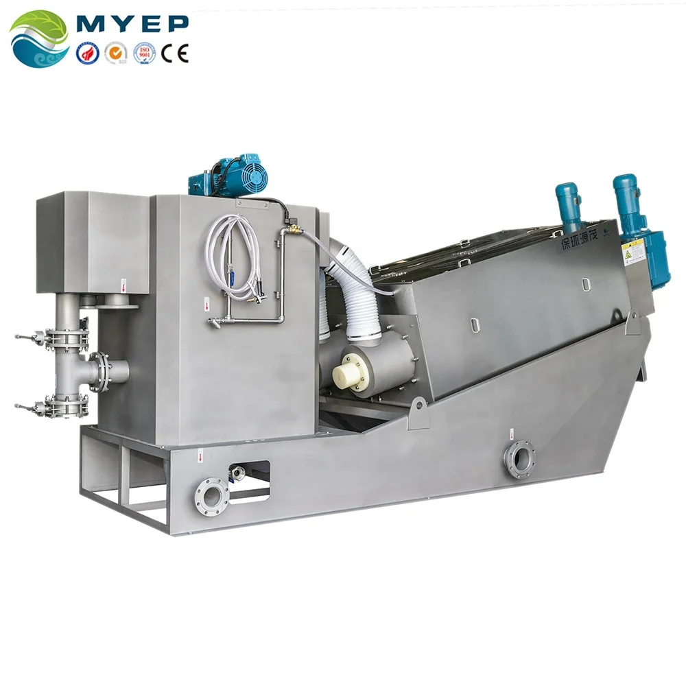 Self Cleaning System Sludge Dewatering Machine Automatic Thickening And Dewatering For Beverage