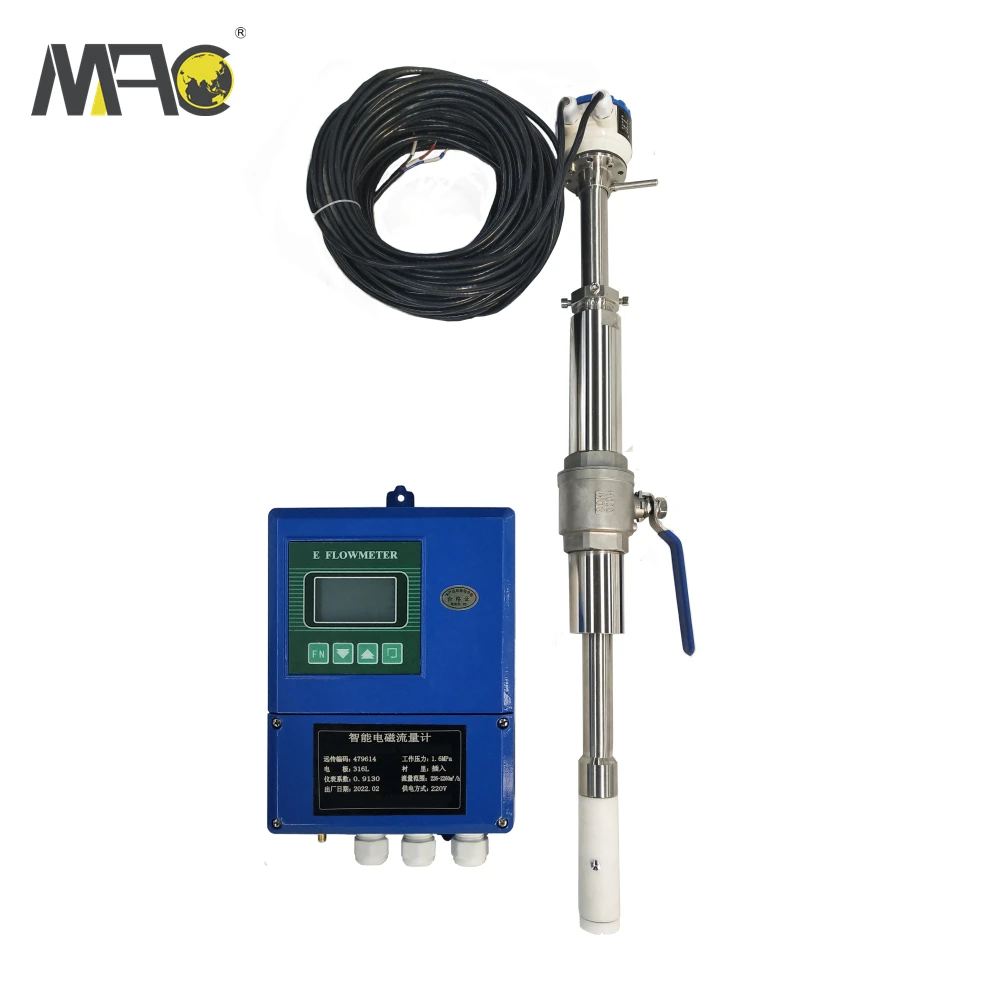Macsensor Integrated Type rs485 Digital Water Sewage Electromagnetic Flowmeter Liquid Magnetic Acid Flow Meter
