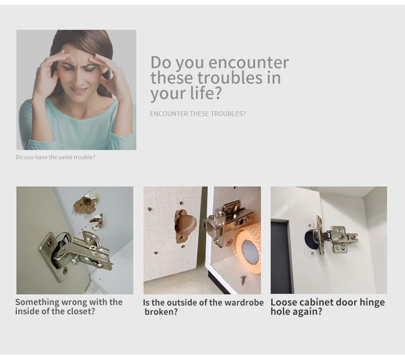 Topcent Cabinet Hinge Repair Plate 304 Stainless Steel Cabinet Board Repair Kit for Kitchen Bathroom Furniture Hinge