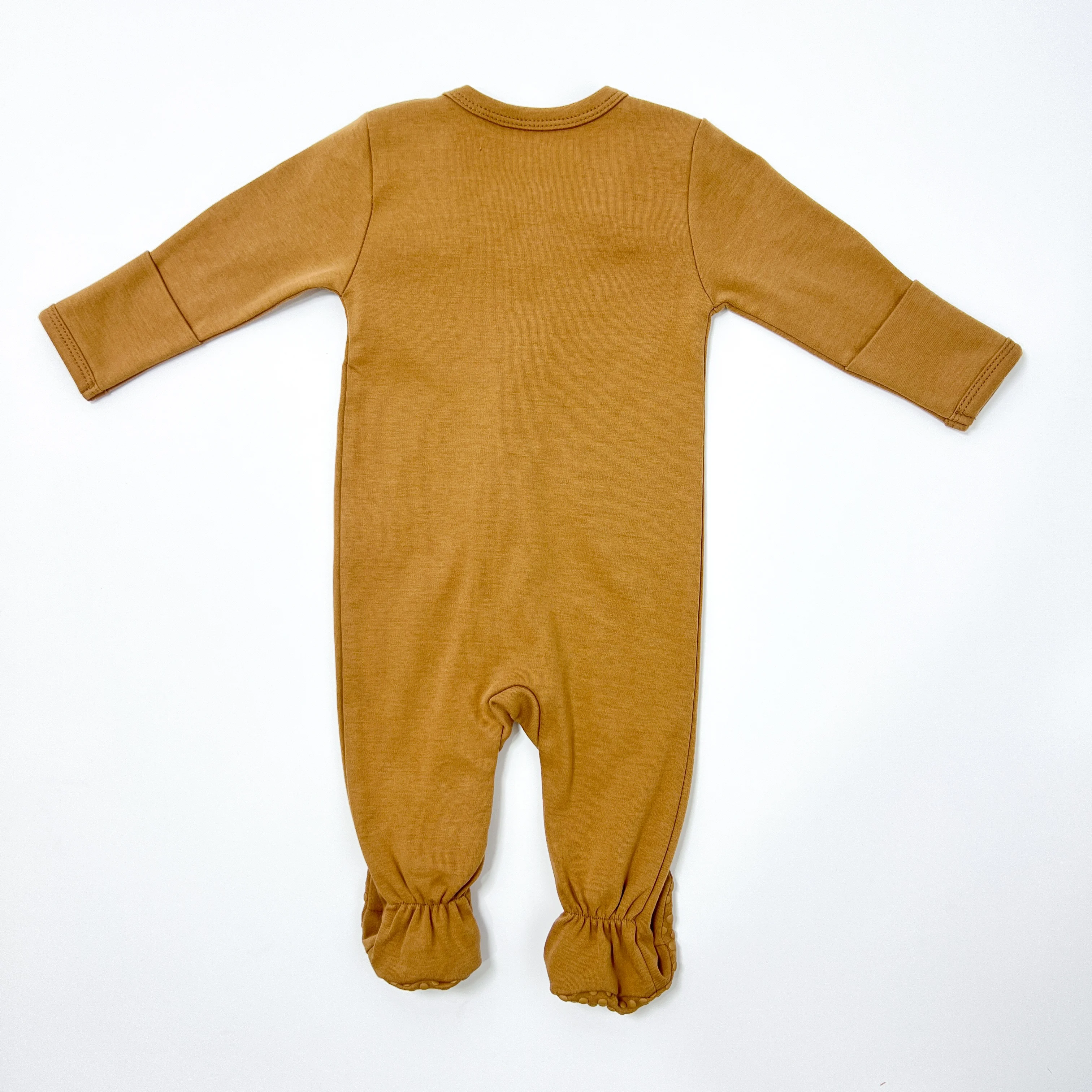 Wholesale Toddler 100% Organnic Cotton Pajamas Long Sleeve Zipper Baby Footed Pajamas Infant Romper