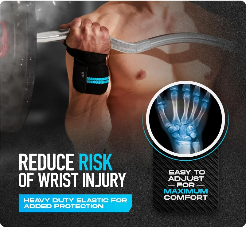 Weight Lifting Wrist Wraps and Straps for Ladies and Gents Fitness Gym Training Straps Exercise Workout Straps With Custom Logo