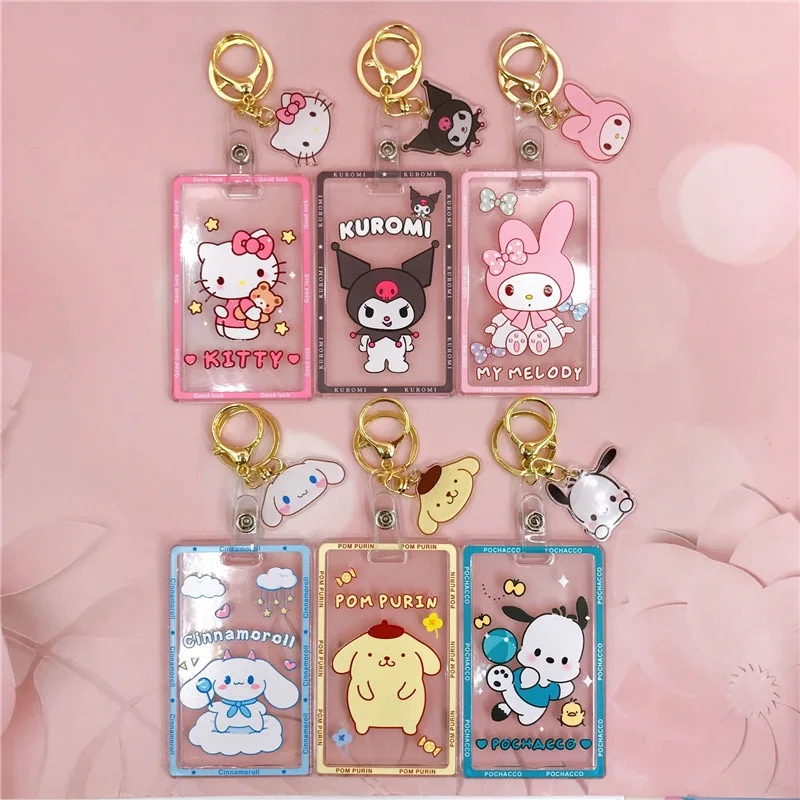 New Cartoon Stitch Sanrio Cute Acrylic Card Bag Key Bag