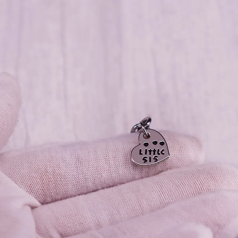3pcs Big Sis Middle Sis Little Sis Love Pendant Keychain Set Fashion Jewelry Accessories