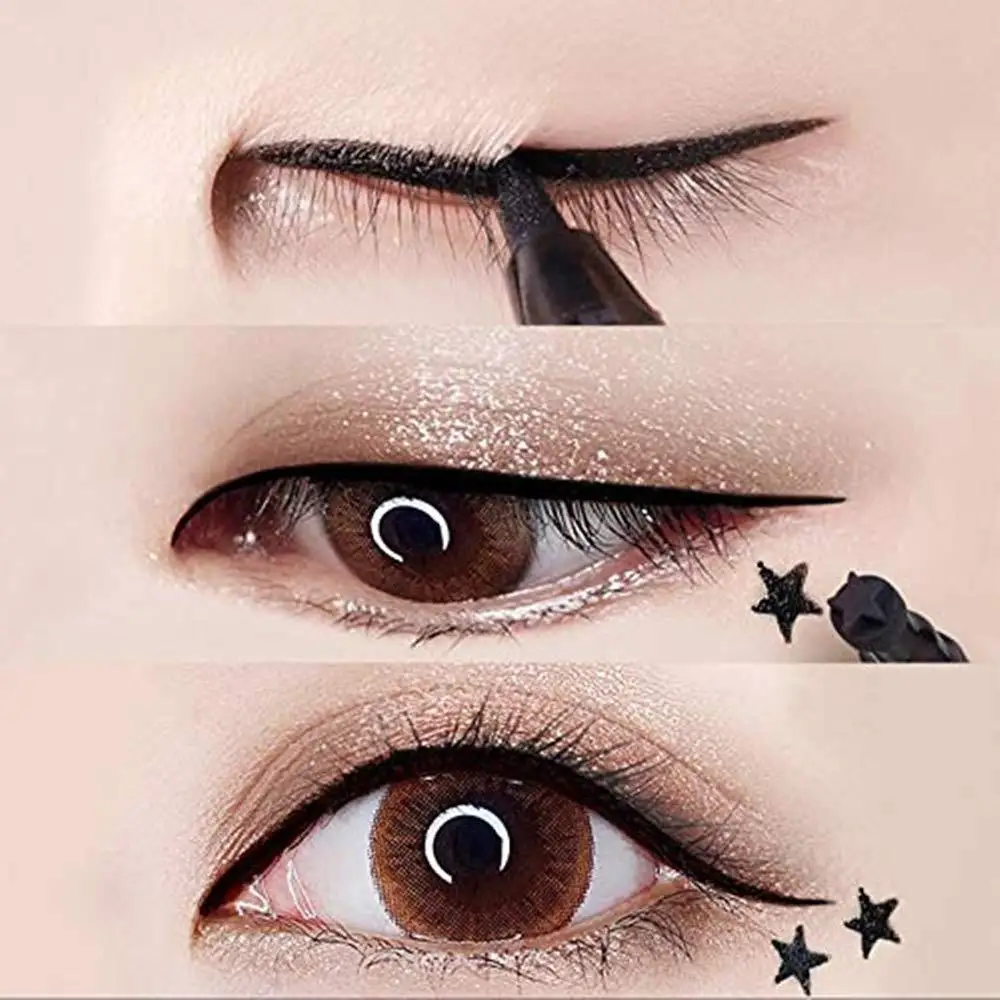 Double-head Stamp Eyeliner Pencil Set 4pcs Waterproof Eyeliner Women Makeup Brand