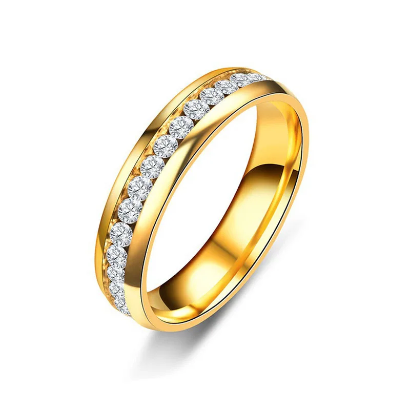 
MRW30042 wholesale fashion gold plated ring jewellery simple cuban male female trendy weight lose rings stainless steel ring 