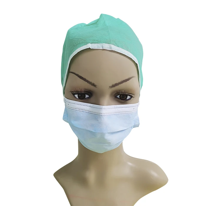 Disposable Surgeon Dental Tie On Surgical Cap-Blue Chinese supplier