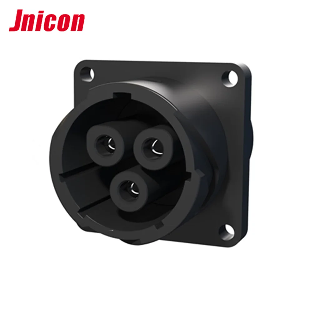Jnicon 80A 600V plastic electrical socket plug 2 pin 3 pin IP67 waterproof female socket male connector