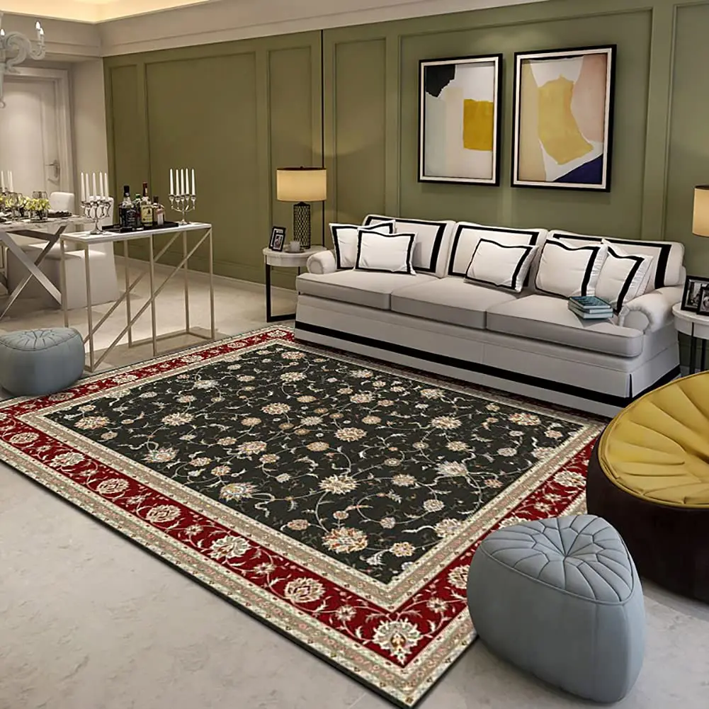 Thick Anti-Slip Mats Farmhouse Carpet Floor Carpet Multi Traditional Area Rug for Living Room Bedroom