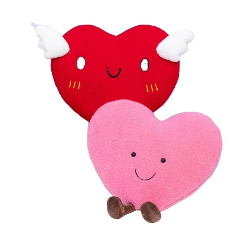 Wholesale sofa cushion nap sleep plush pillow Red heart Festival birthday gift