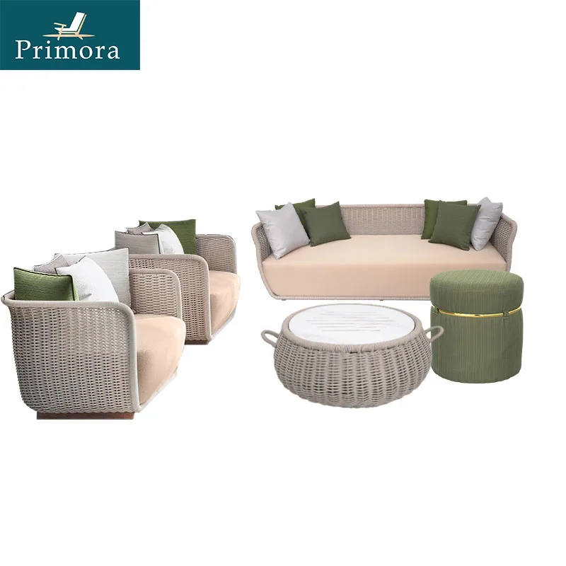 High quality garden lounge furniture rattan furniture garden luxury rattan outdoor furniture garden rattan sofa