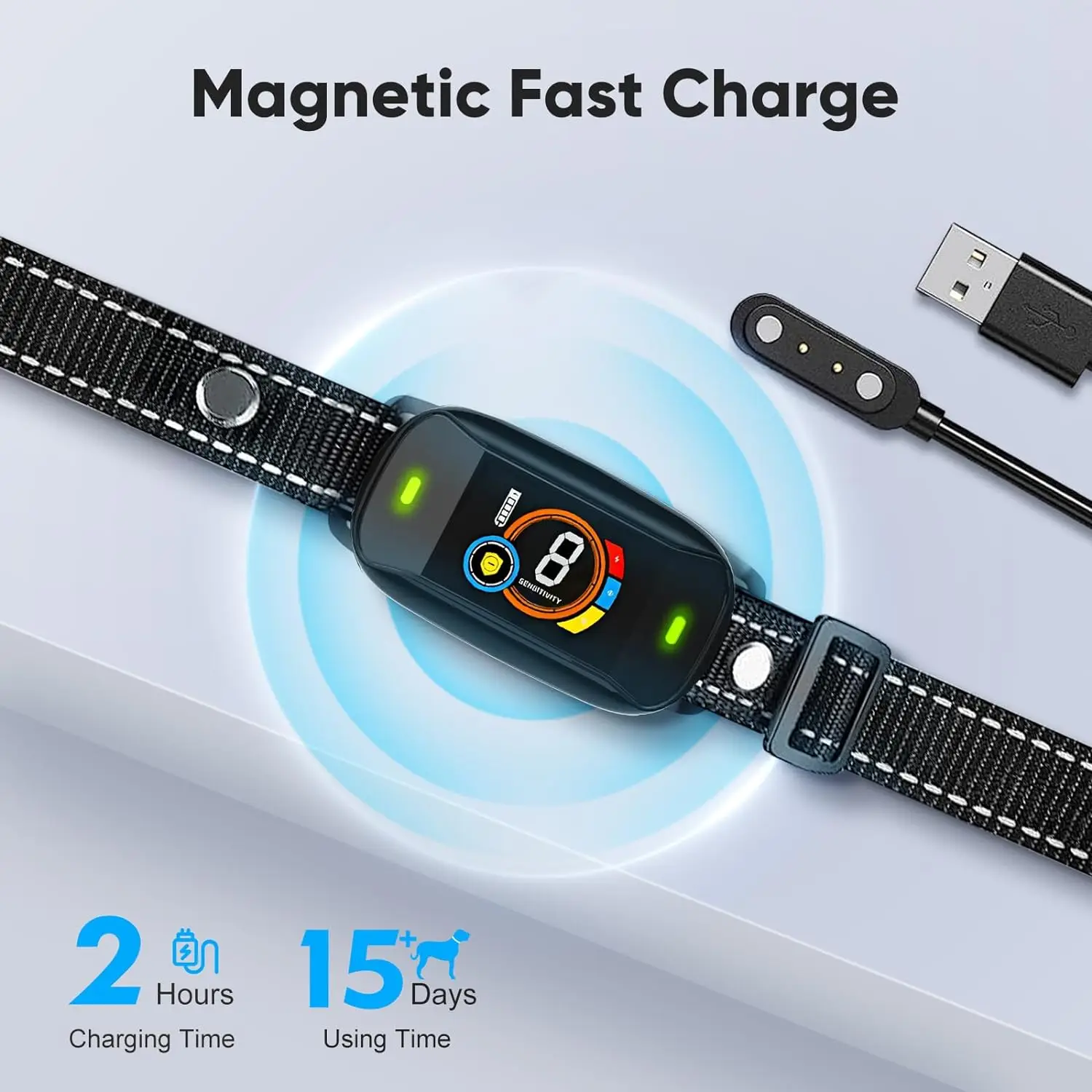 Dog Bark Collar 3 in 1 Separate & Beep Vibration Shock Mode Smart Bark Collars Rechargeable Anti Barking Training Collar