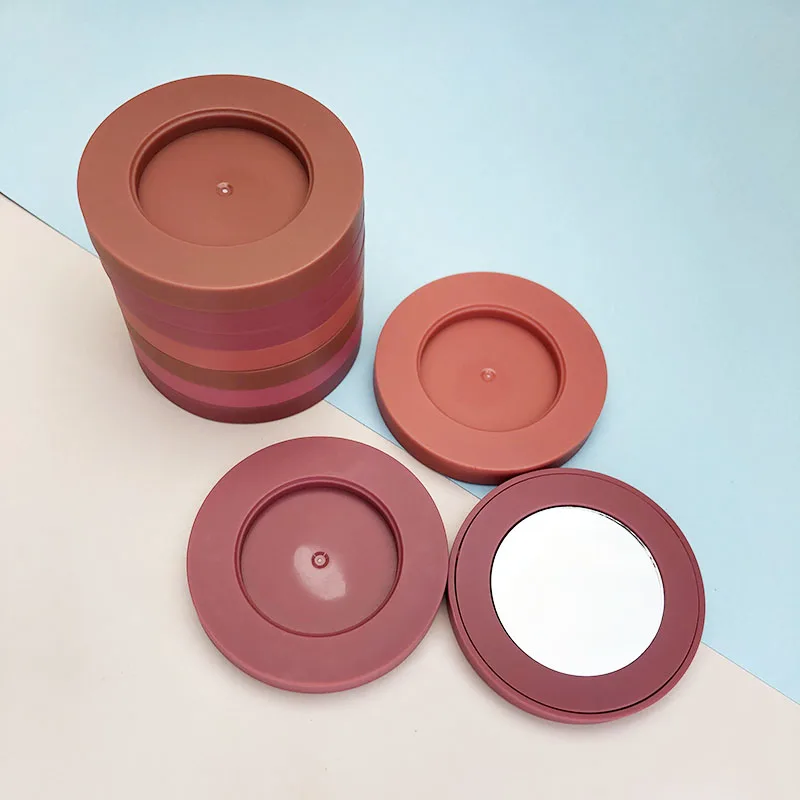 Custom cosmetic cosmetique glass blush container Magnet wellderma cosmetique clay blush blusher empty container