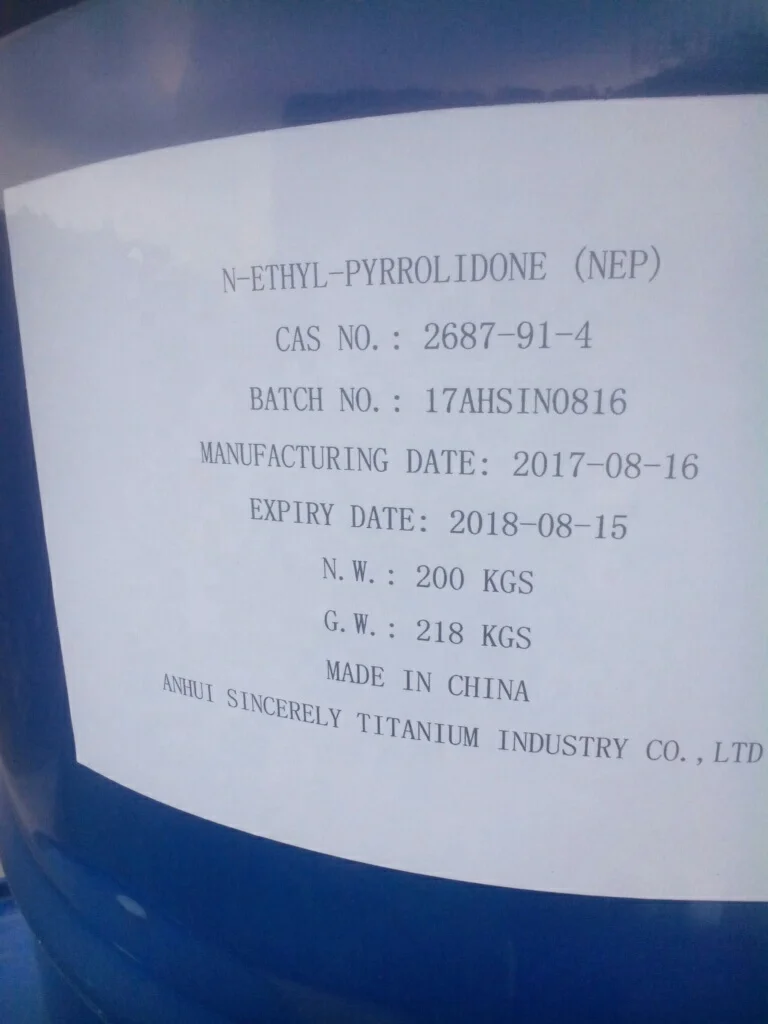 CAS No. 2687-91-4 n-ethyl-pyrrolidone / NEP Solvent