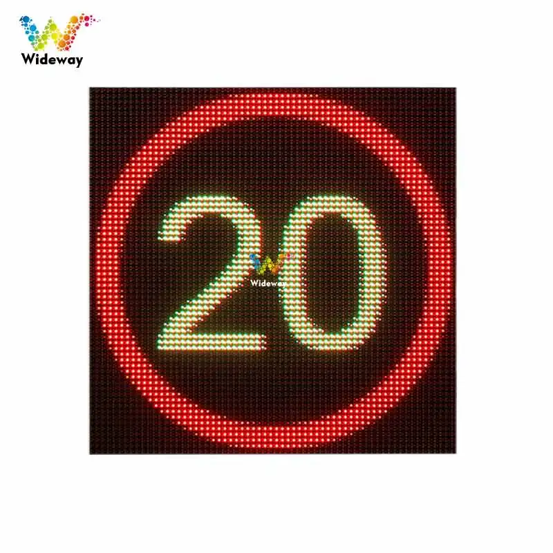 EN12966 Roadside Traffic Information Safety Sign ITS Wireless System LED Image Text Variable Speed Limit Display