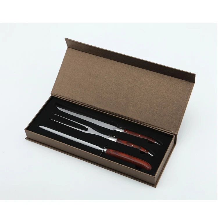 Stainless Steel Sharpening Steel Sharpener Sharp stick Knife sharper and fork set