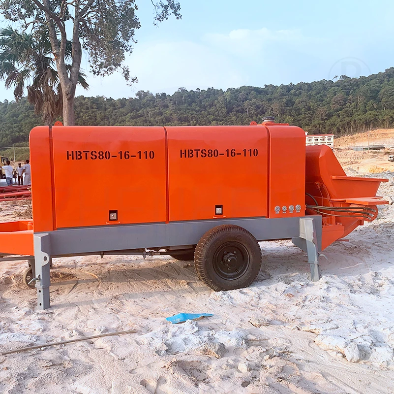 Zhenheng Hbt60 60 M3/H Concrete Pump Electric Power Hbt 50 Readymix Concrete Pump For Sale