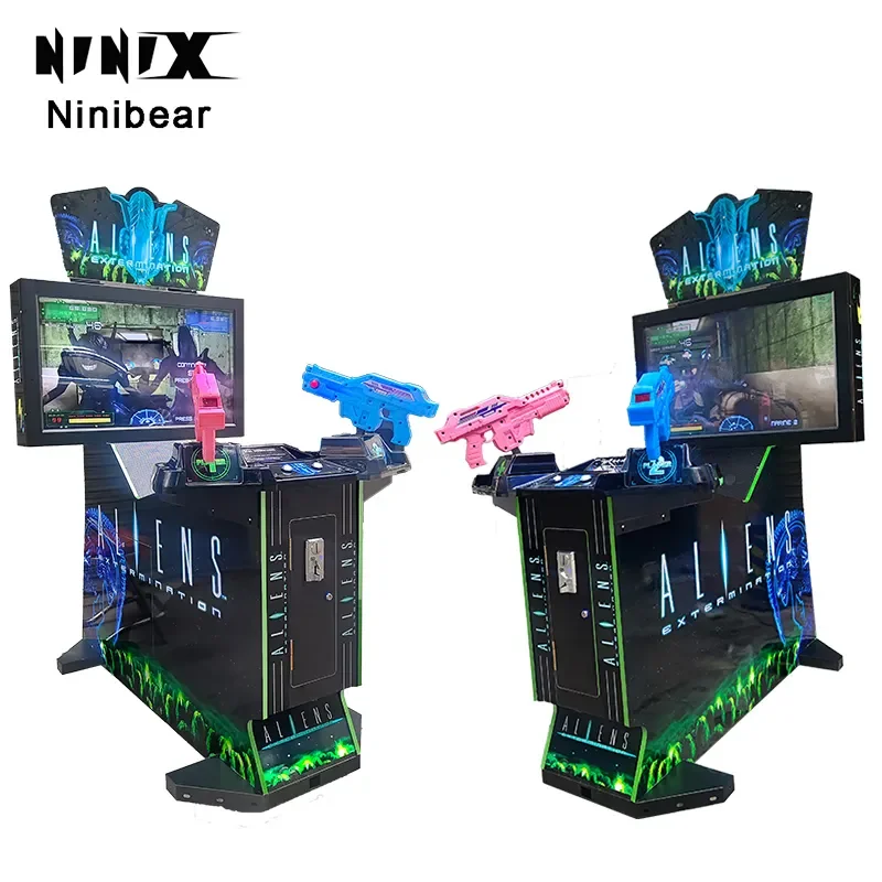 Factory wholesale hot selling fire full open 42-inch LCD 3-in-1 video shooting simulator adult shooting machine equipment