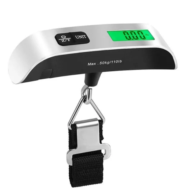 Digital Hanging Luggage Portable Handheld Baggage Scale for Travel, Suitcase Scale with Rubber Paint, Temperature Sensor
