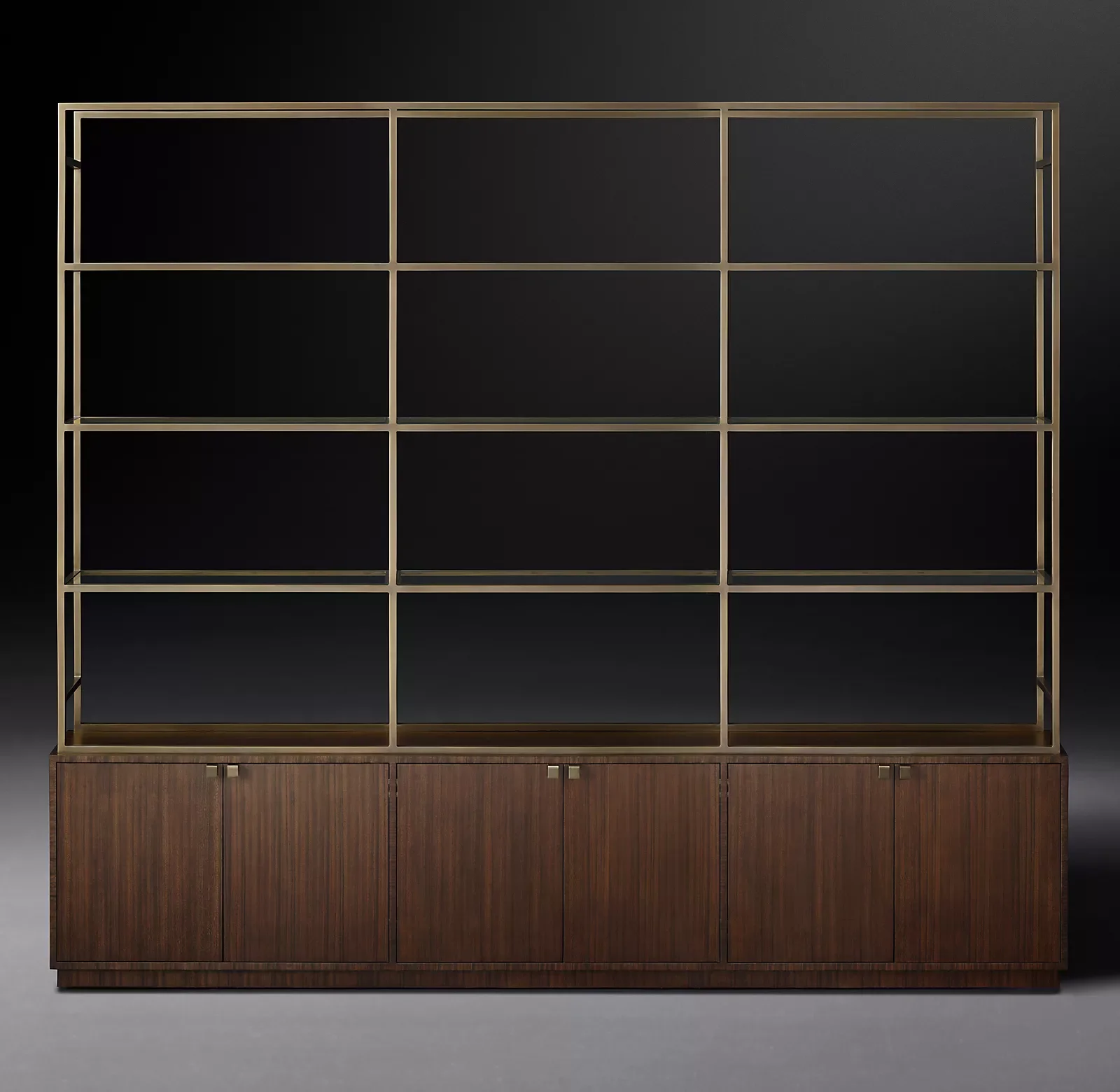 Sassanid Hot Sale Mid-century Walnut Duvall 6-DOOR SIDEBOARD & HUTCH Living Room Furniture Luxury Villa Apartment