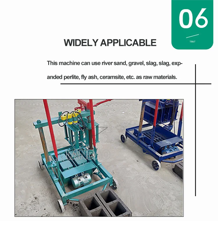 Manual Fly Ash Brick Foam Concrete Block Making Machine