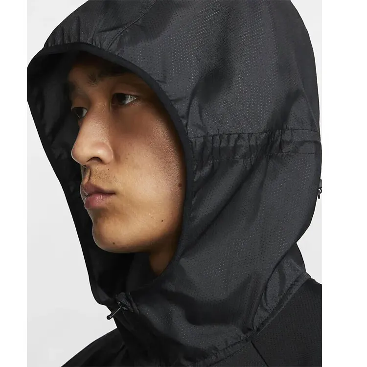 
Hooded 100% Polyester Fashion Windbreaker for Men Custom 